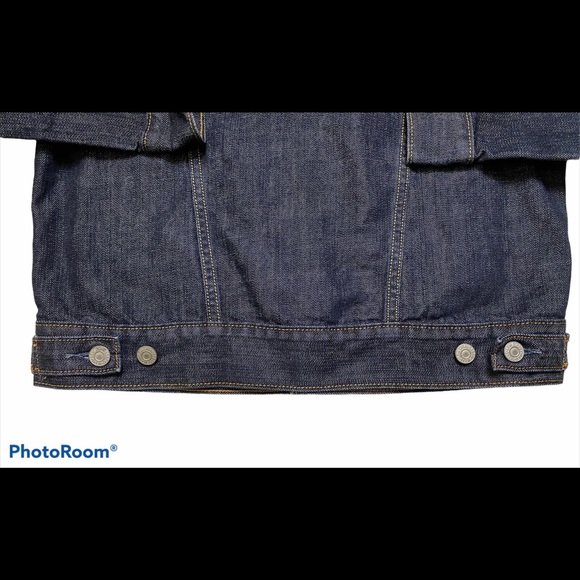LEVI STRAUSS Red Tab Dark Blue Denim Button Jacket - Picture 8 of 10